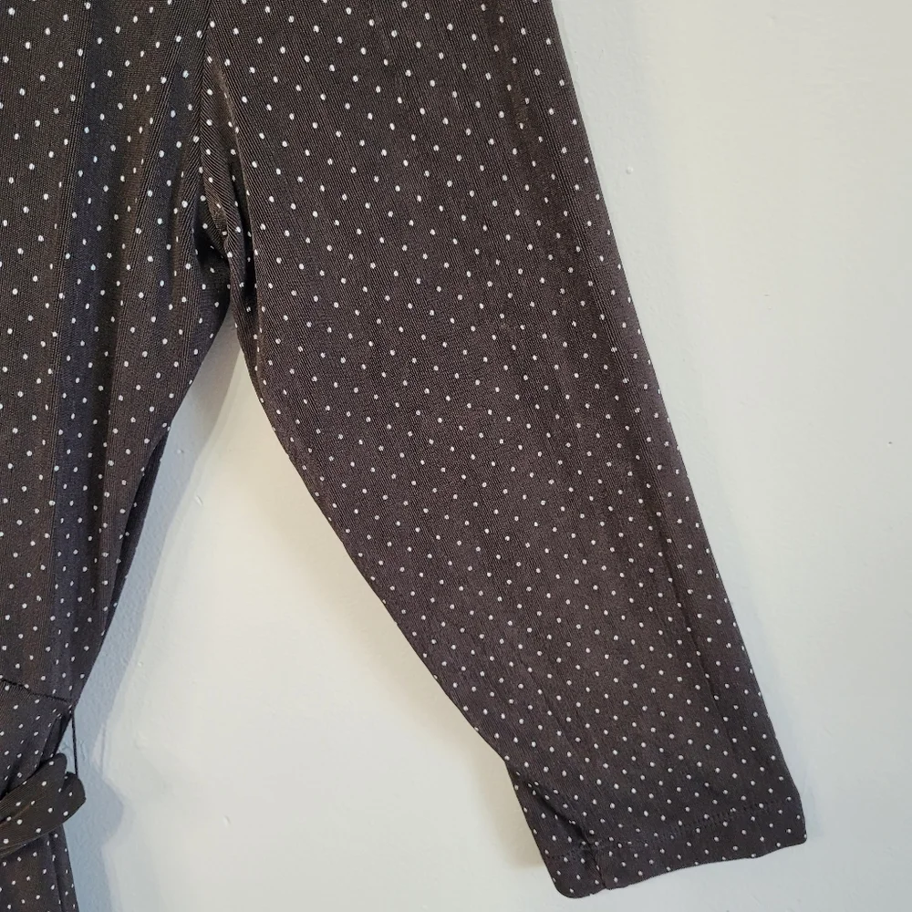 Chico's Travelers Black Polka Dot Wrap Style Dress Size 3 - Picture 5 of 16